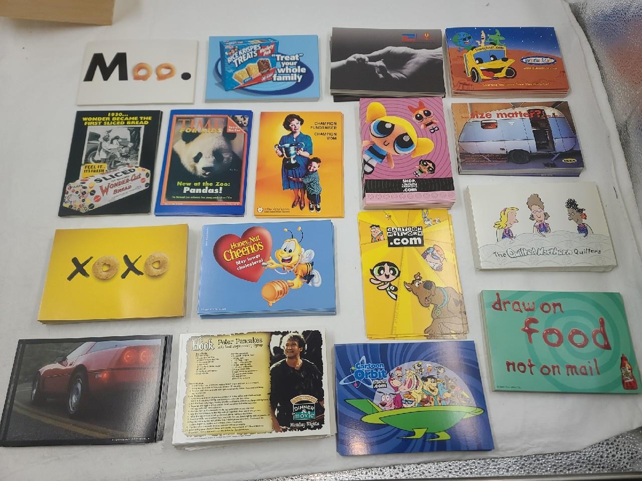 Lot of 412 Vintage Postcards - Cartoon Network, Cheerios, Heinz, Wonder Bread+++