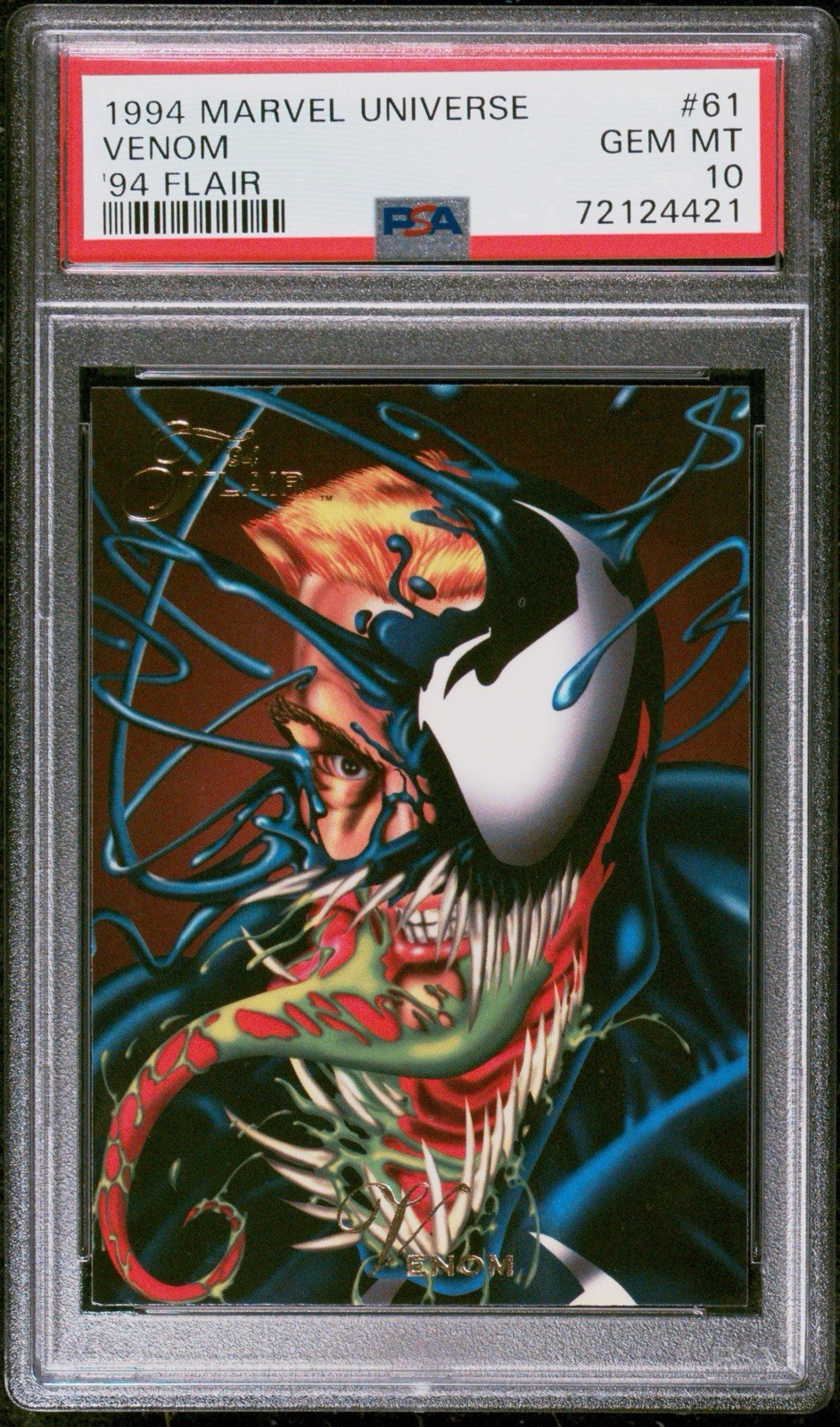 1994 MARVEL UNIVERSE \'94 FLAIR #61 VENOM \'94 FLAIR PSA 10 Gem Mint