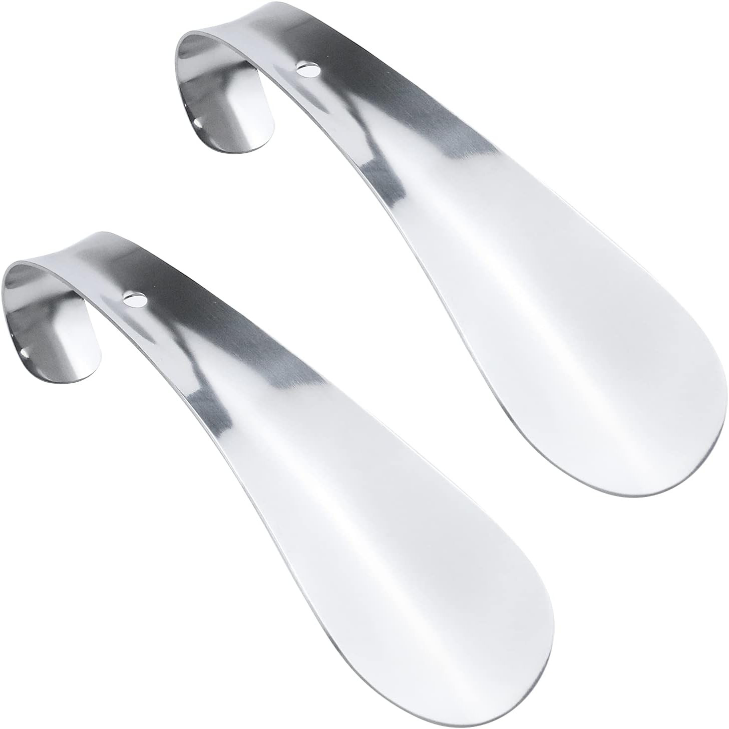 Antrader 2Pcs 5.7 Inch Stainless Steel Pocket Shoe Horns for Kids Men Women | Po