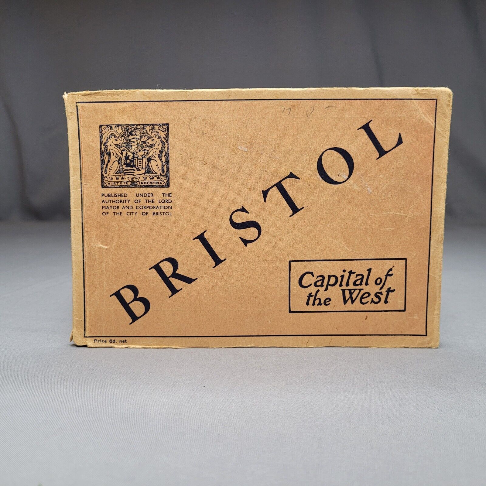 Vintage 1932 Bristol Capital Of The West South England Travel Guide Foldout Map