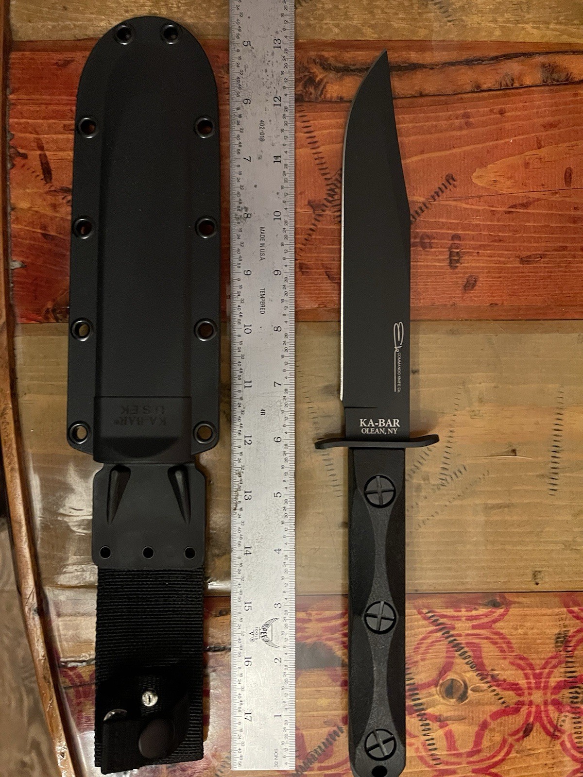 John EK Commando Dagger KABAR Knife Fixed Blade Full Tang WWII VIETNAM KOREA USA