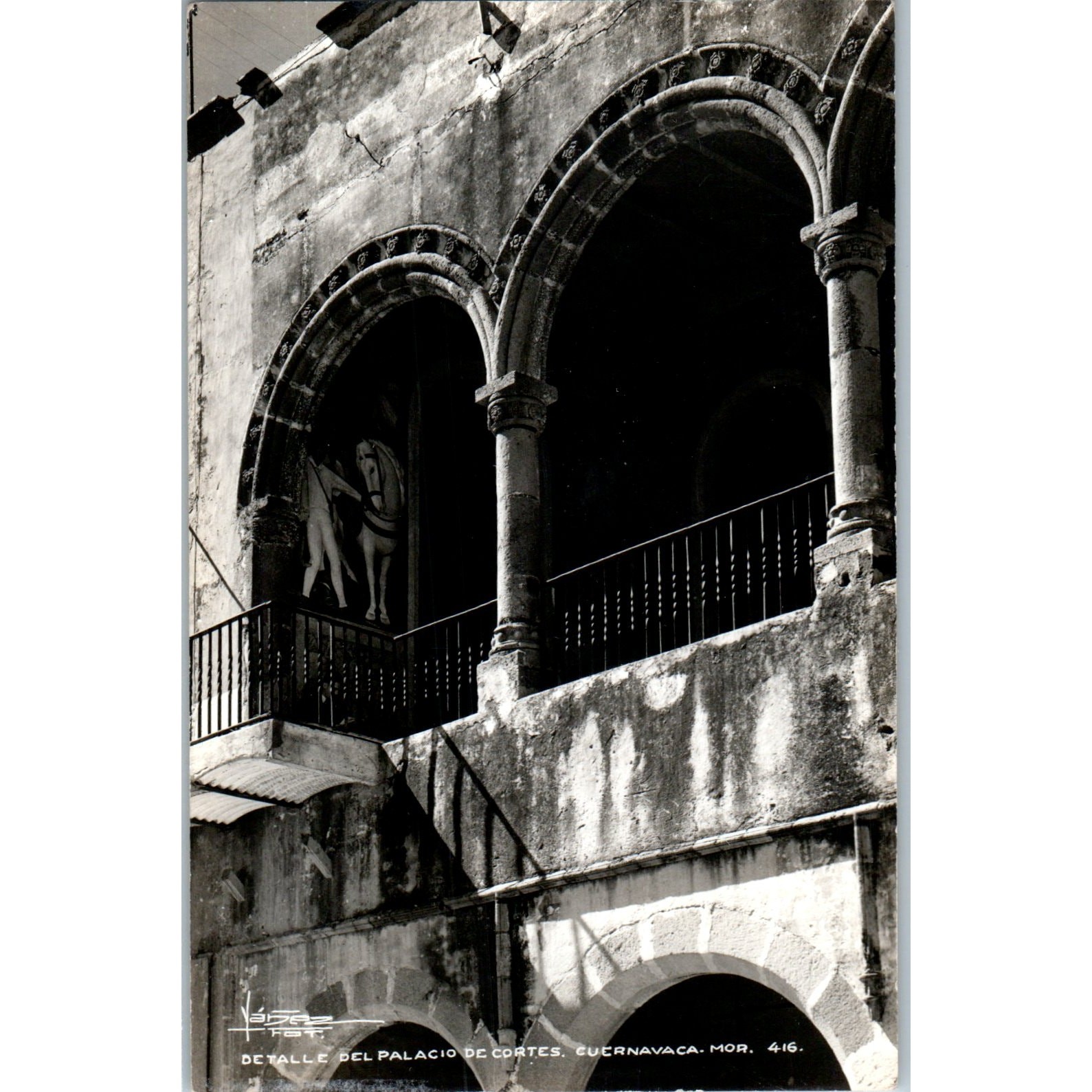 DeTalle Del Palacio De Cortés Cuernavaca Mor. Mexico - RPPC Postcard P3-8