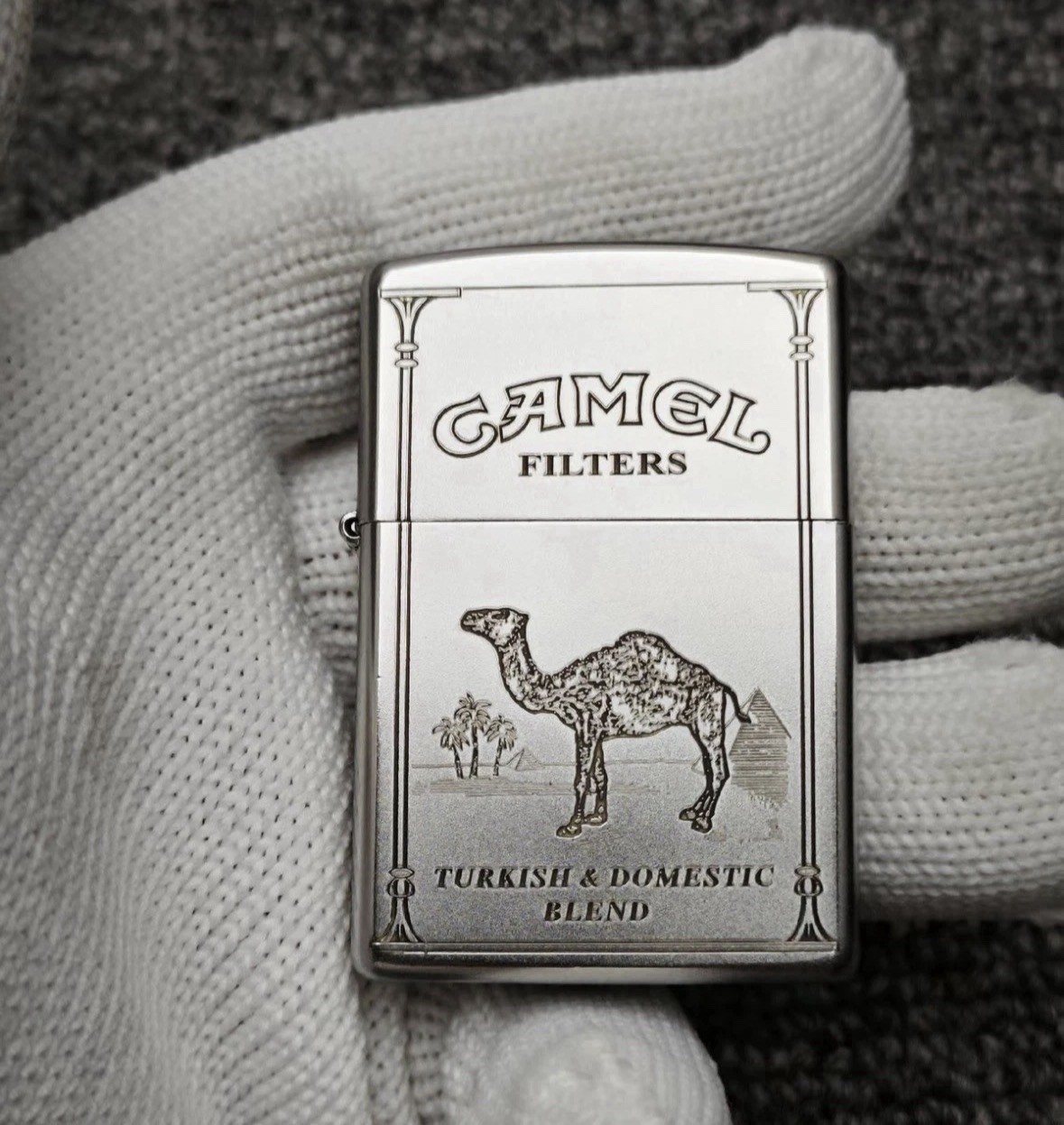Silver Camel Zippo Lighter In A New Box
