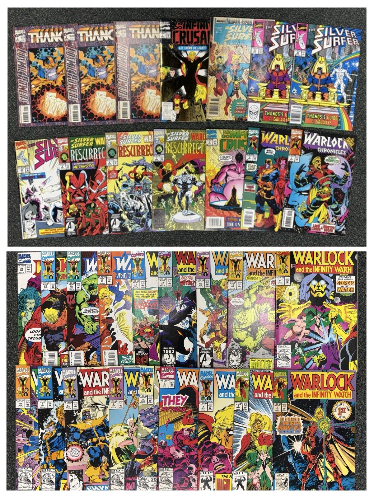 Mix Lot 32x Warlock Infinity Watch Chronicles Crusade Silver Surfer Thanos