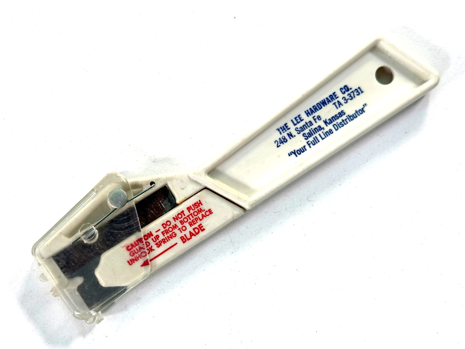 vtg H.D. Lee Mercantile Hardware Salina Kansas KS Advertising Box Cutter knife