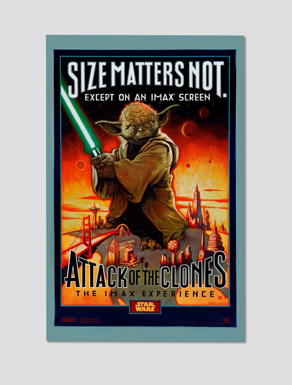 Yoda Star Wars Attack of the Clones IMAX Giclee Print Poster 11x17 Wall Art