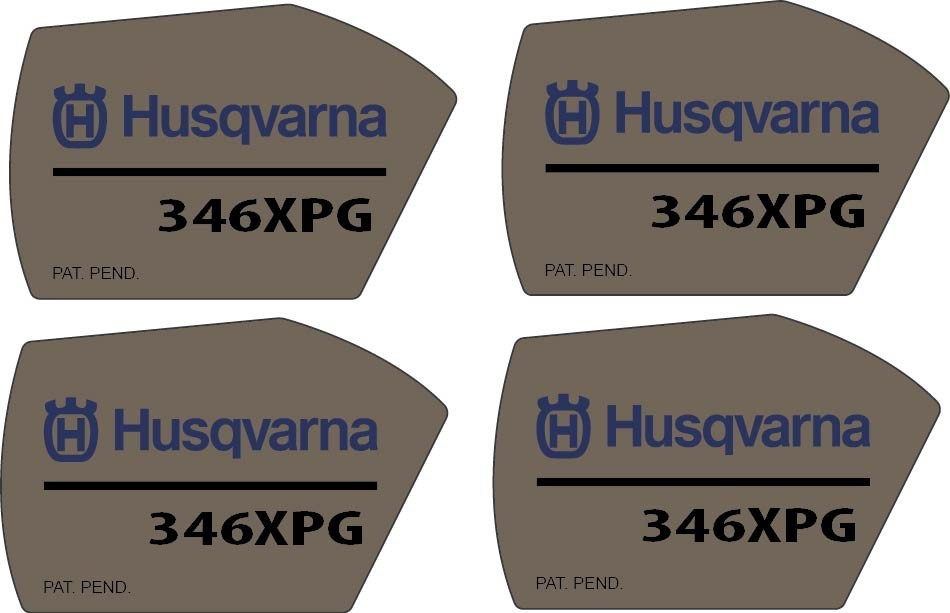 Husqvarna 346XPG Cover Sticker / Label Chain Saw Stickers 4 Pack P1071