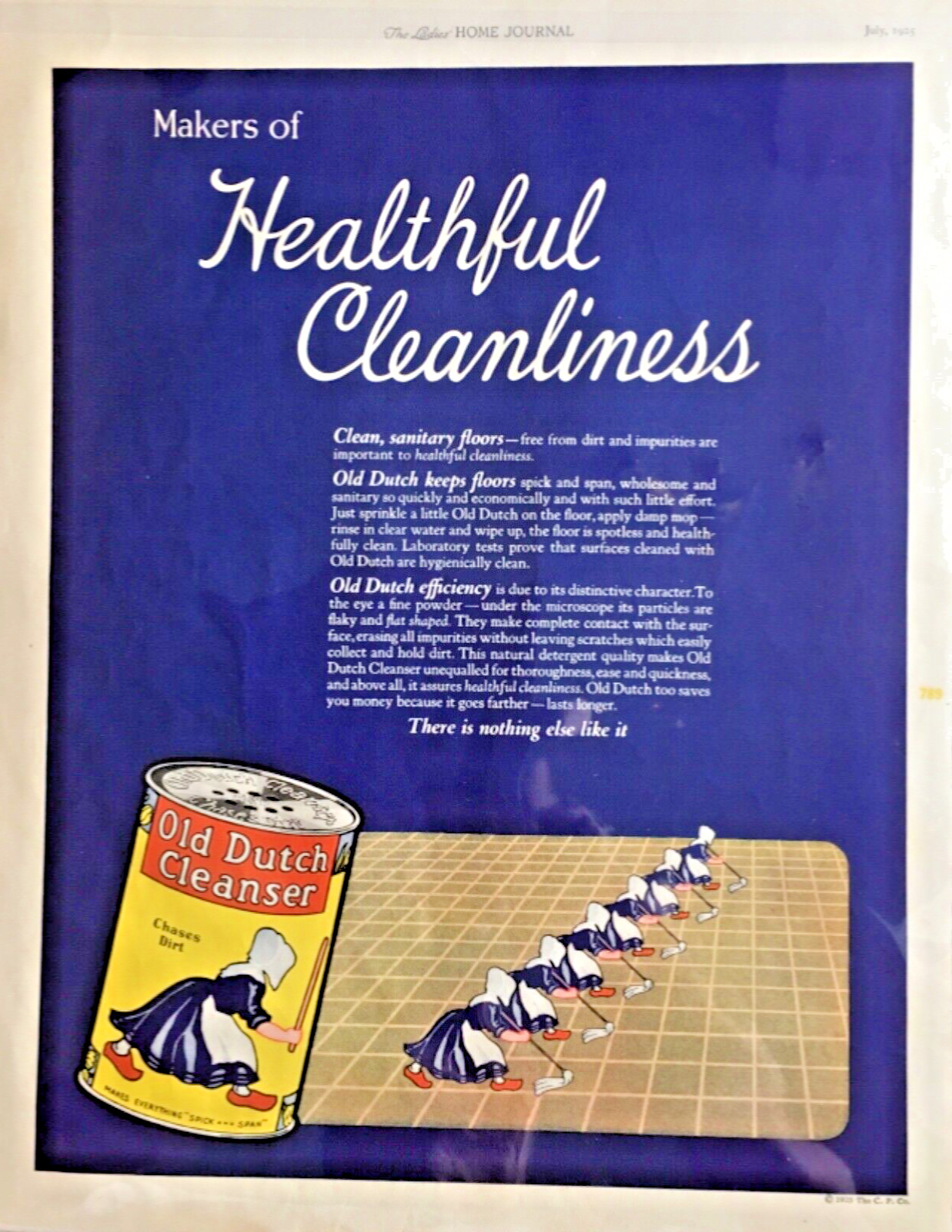 Vintage 1925 Old Dutch Cleanser Print Ad The Safeguard To Healthful Cleanliness
