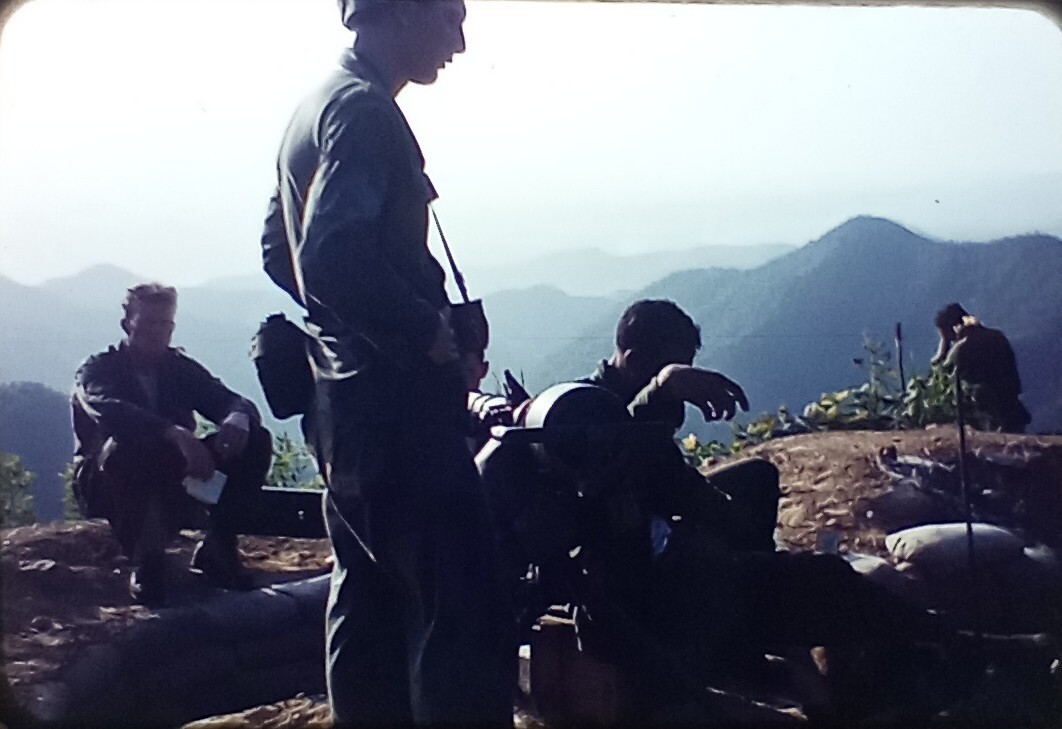 1954 Korean War Slide 35mm Kodachrome Red Border On a Hill OOAK