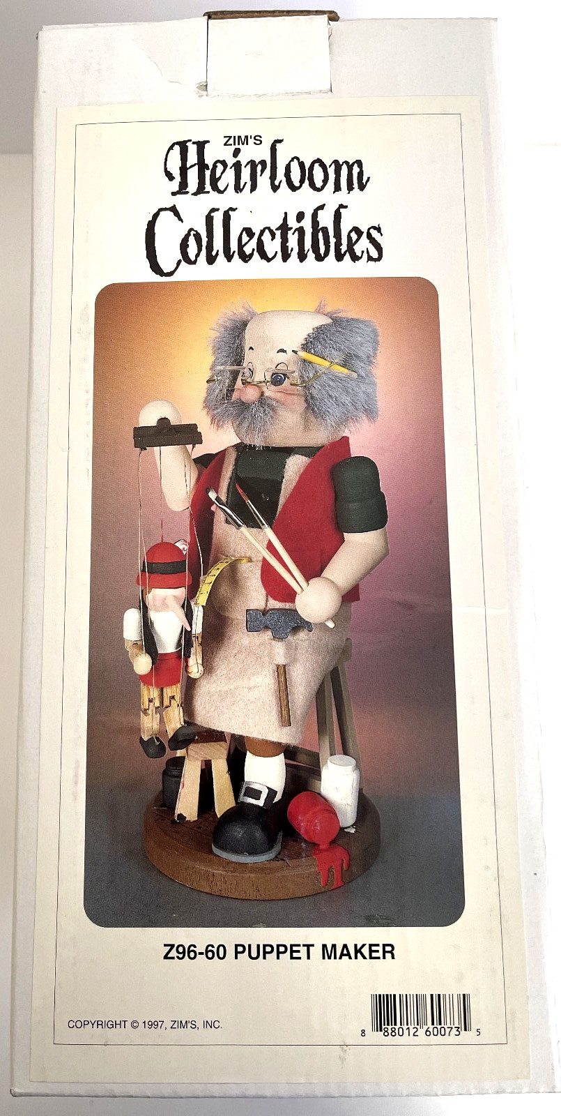Vtg 1996 Zim's Heirloom Collectibles Wooden Nutcracker Z96-60 Puppet Maker 12 Vtg 1996 Zim's Heirloom Collectibles Wooden Nutcracker Z96-60 Puppet Maker 12