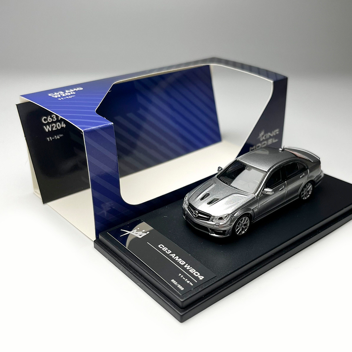 1:64 Scale Gray AMG C63 W204 Diecast | Alloy Sport Sedan Model Car