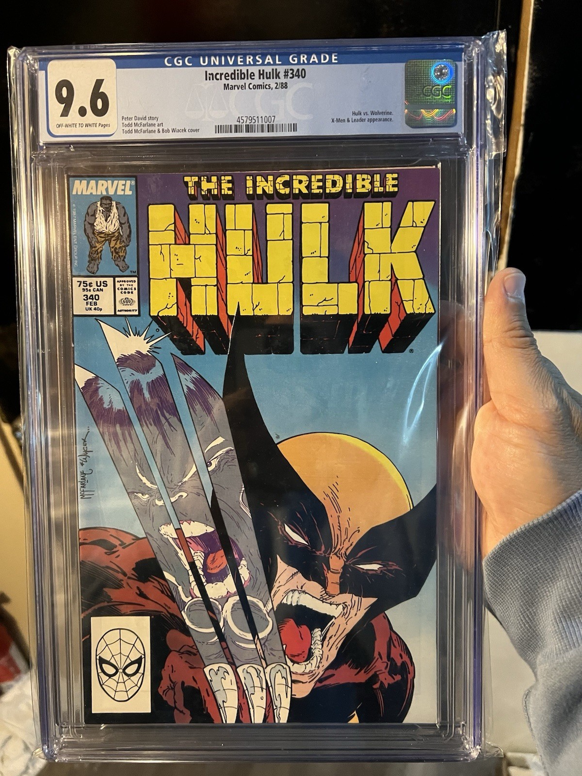 Incredible Hulk #340 Comic Book CGC 9.6 Off White To White Pages