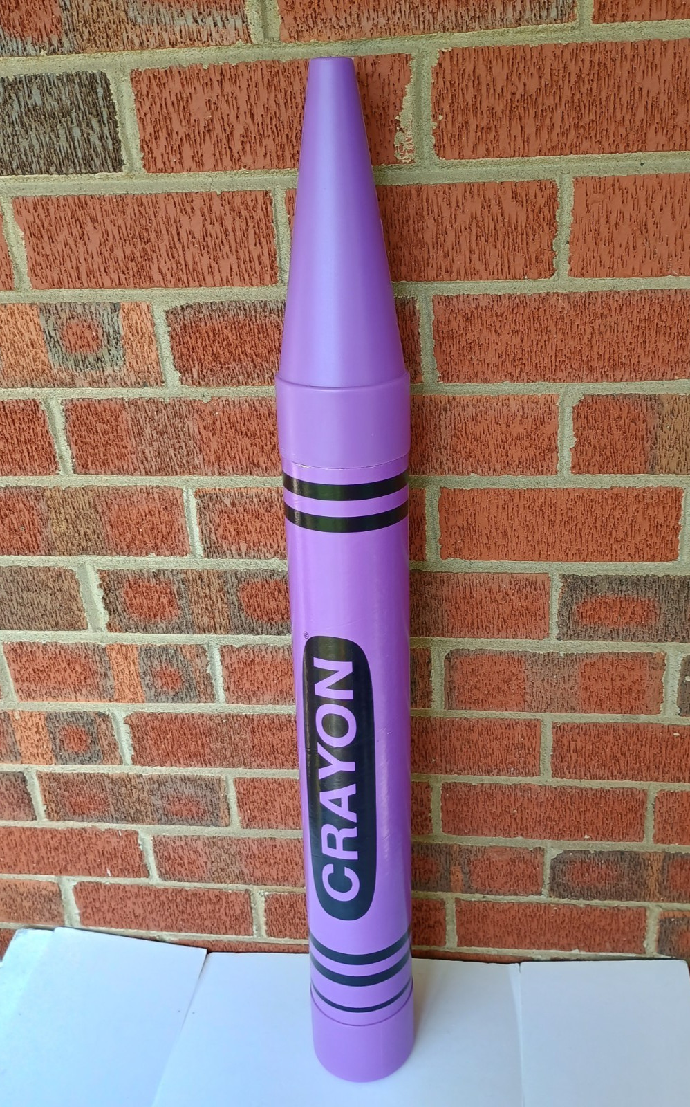 Vintage 1988 Purple Crayola Crayon Coin Piggy Bank 35” Fantazia Made In  USA