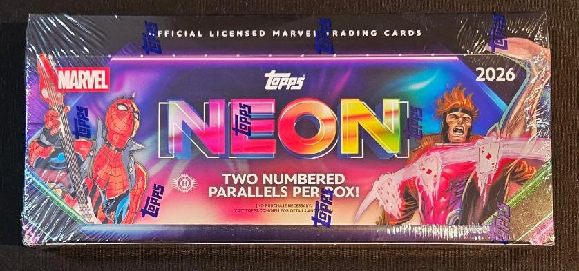 2026 Topps Marvel Neon Hobby Box Factory Sealed In Hand - 20 Packs 100 Cards