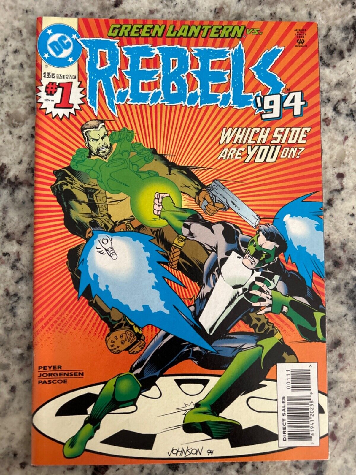 R.E.B.E.L.S. ‘94 #1 Vol. 1 (DC, 1994) Green Lantern, vf