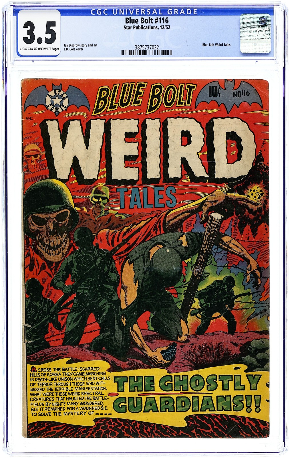 Blue Bolt #116 CGC 3.5 1952 3875737022