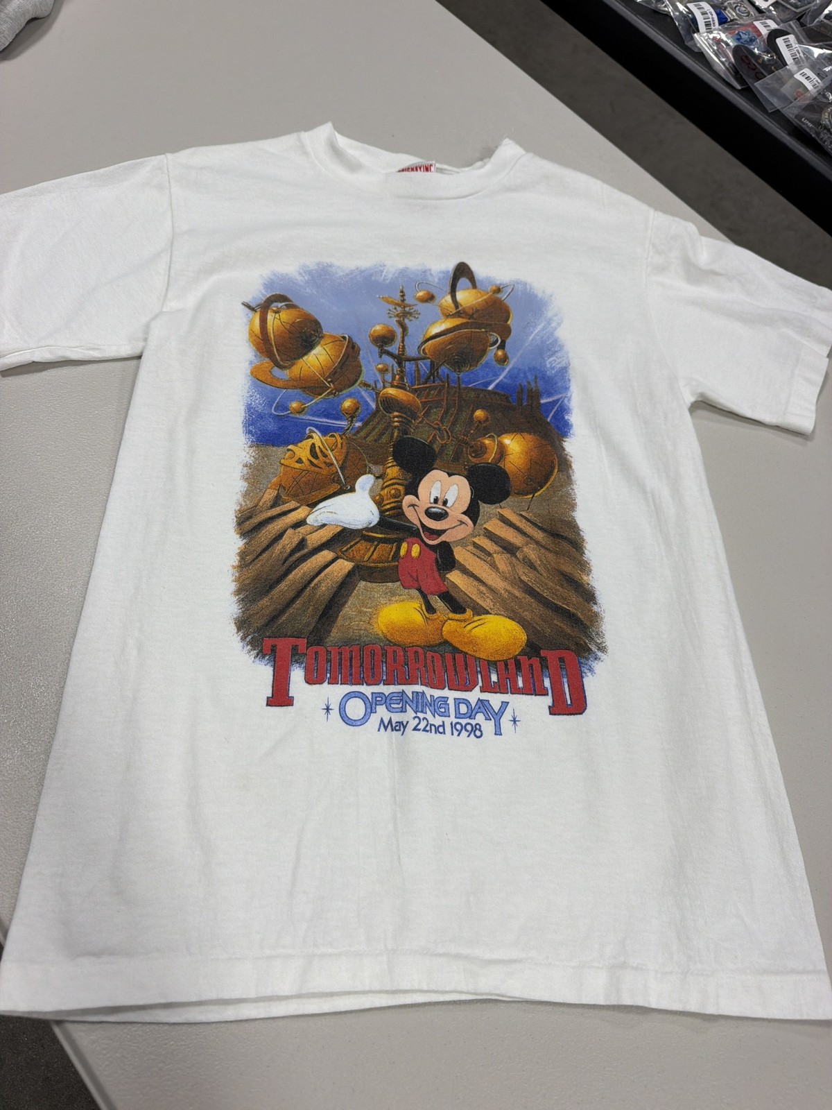 Vintage 1998 Disneyland Tomorrowland Opening Day May 22 T-Shirt Mickey Inc S