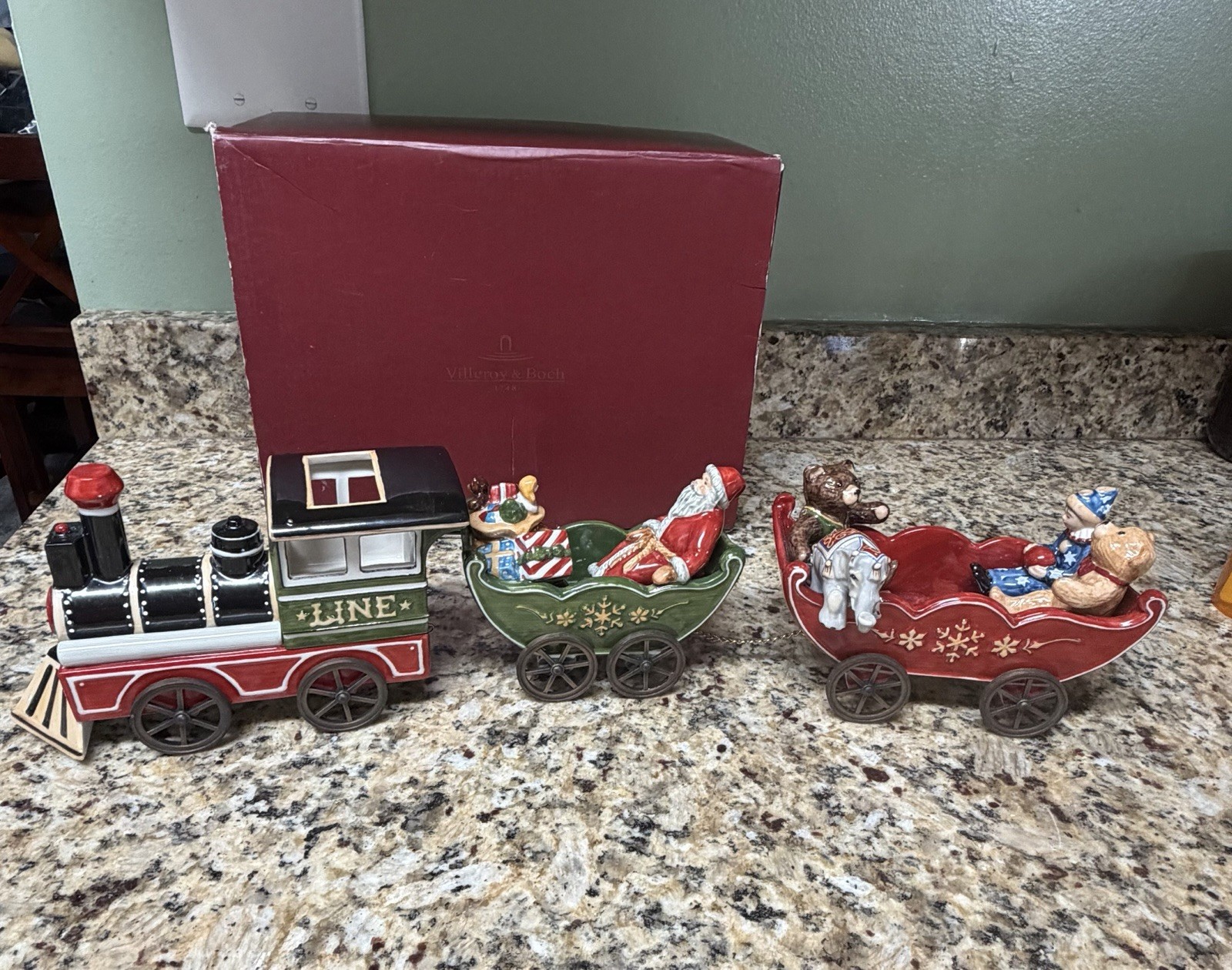 Villeroy & Boch Christmas Toys Memory Train Locomotive Set Porcelain Tealight Villeroy & Boch Christmas Toys Memory Train Locomotive Set Porcelain Tealight