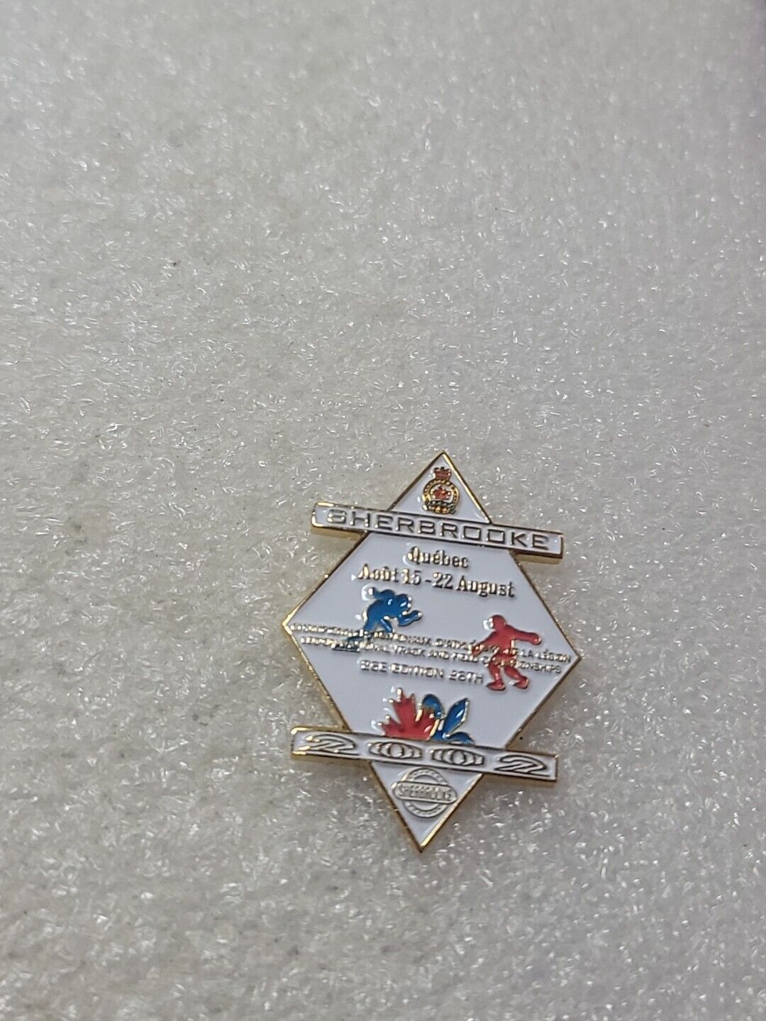 VTG Sherbrooke Nova Scotia Quebec Track and Field Championships 26th Edition Pin