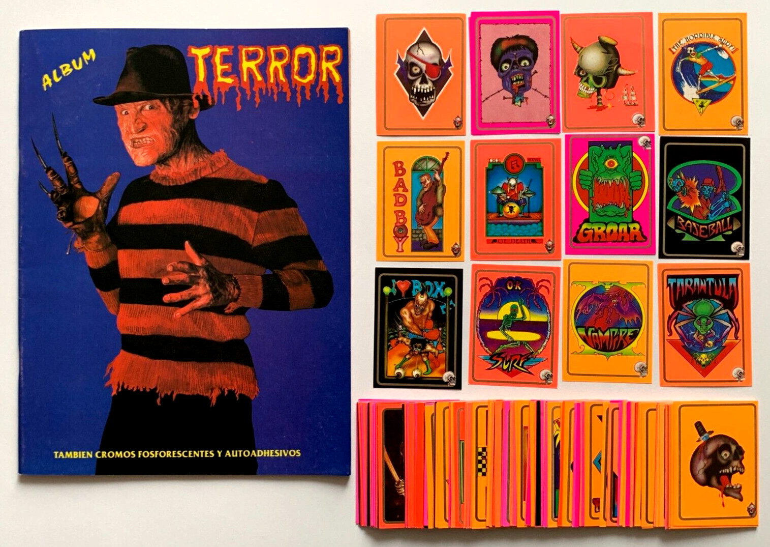 1996 ALBUM TERROR + Full Set 196/196 PERU Horror Spanish Freddy Krueger Chucki