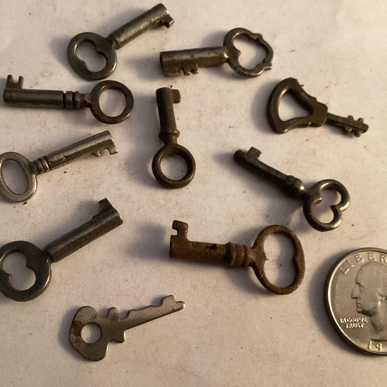 An Amazing Lot of Antique Miniature Keys Used For A Number Of Uses .
