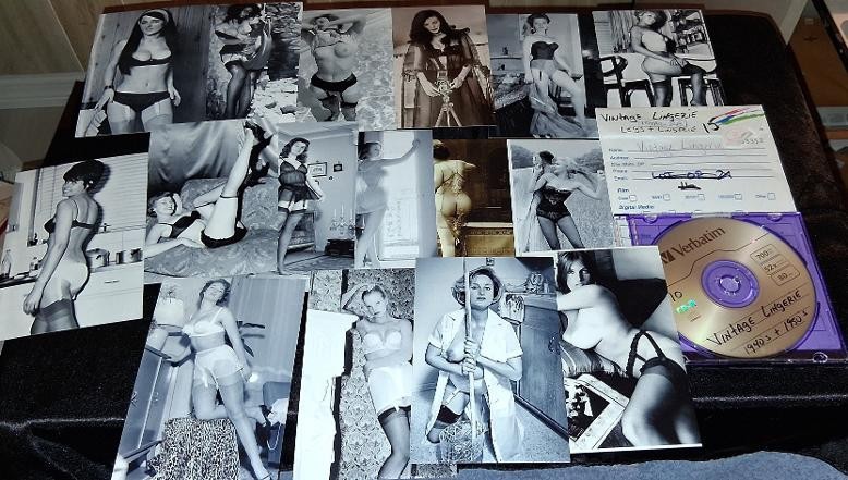 VTG LINGERIE 1940\'S 50\'S 60 (LOT OF 15) 4 X 6 PHOTOS W/ DISC CAN PRINT 70 PHOTOS