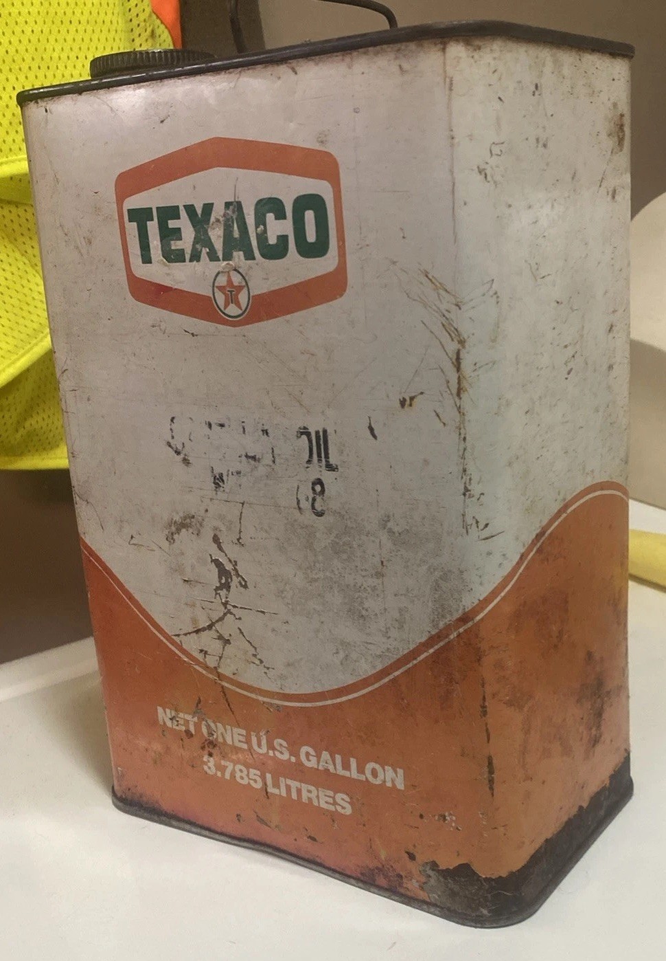 NOS Vintage Texaco One 1 Gallon Oil Can Capella New York, N.Y.  Unopened Can New