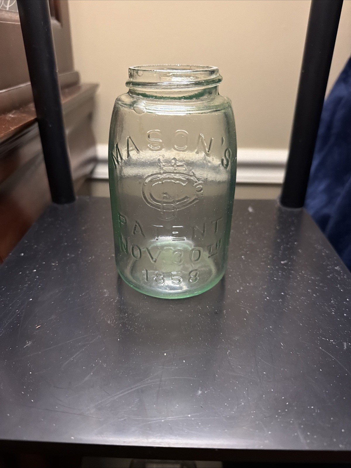Antique Mason’s 1858 Midget Pint Mason Patent Fruit Jar Guaranteed Old