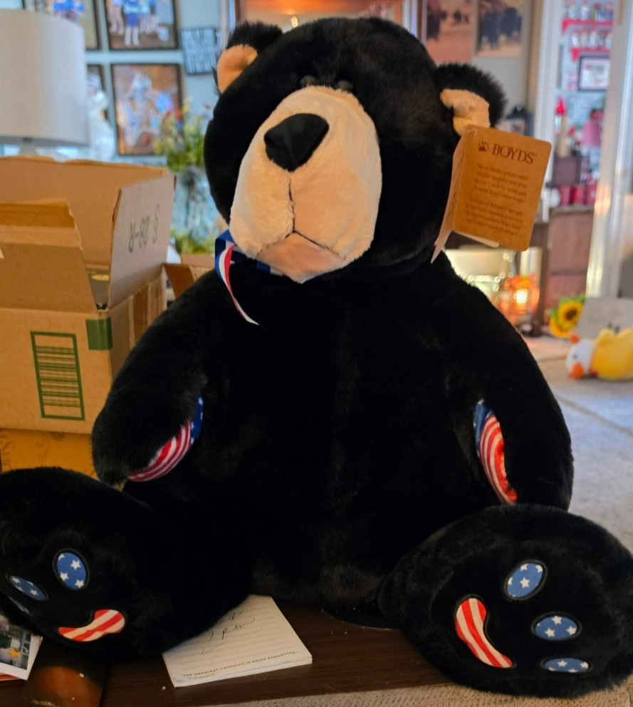 Large Enesco Boyds Bears 45th Anniversary Bubba Bearsevelt Plush Teddy Bear, New