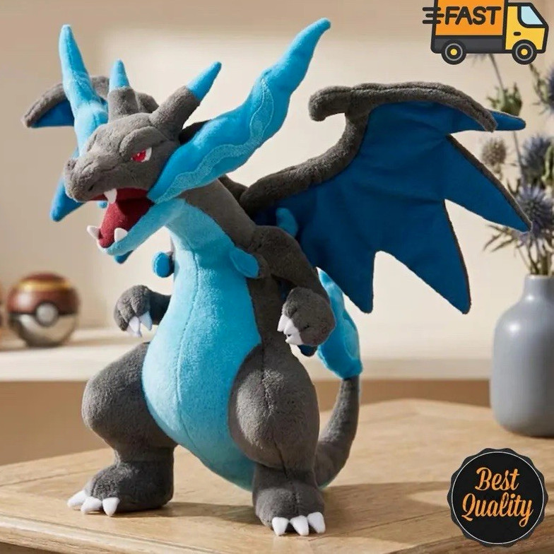 Shiny Charizard Plush Toys Pokemon Mega Evolution X & Y Charizard 26cm