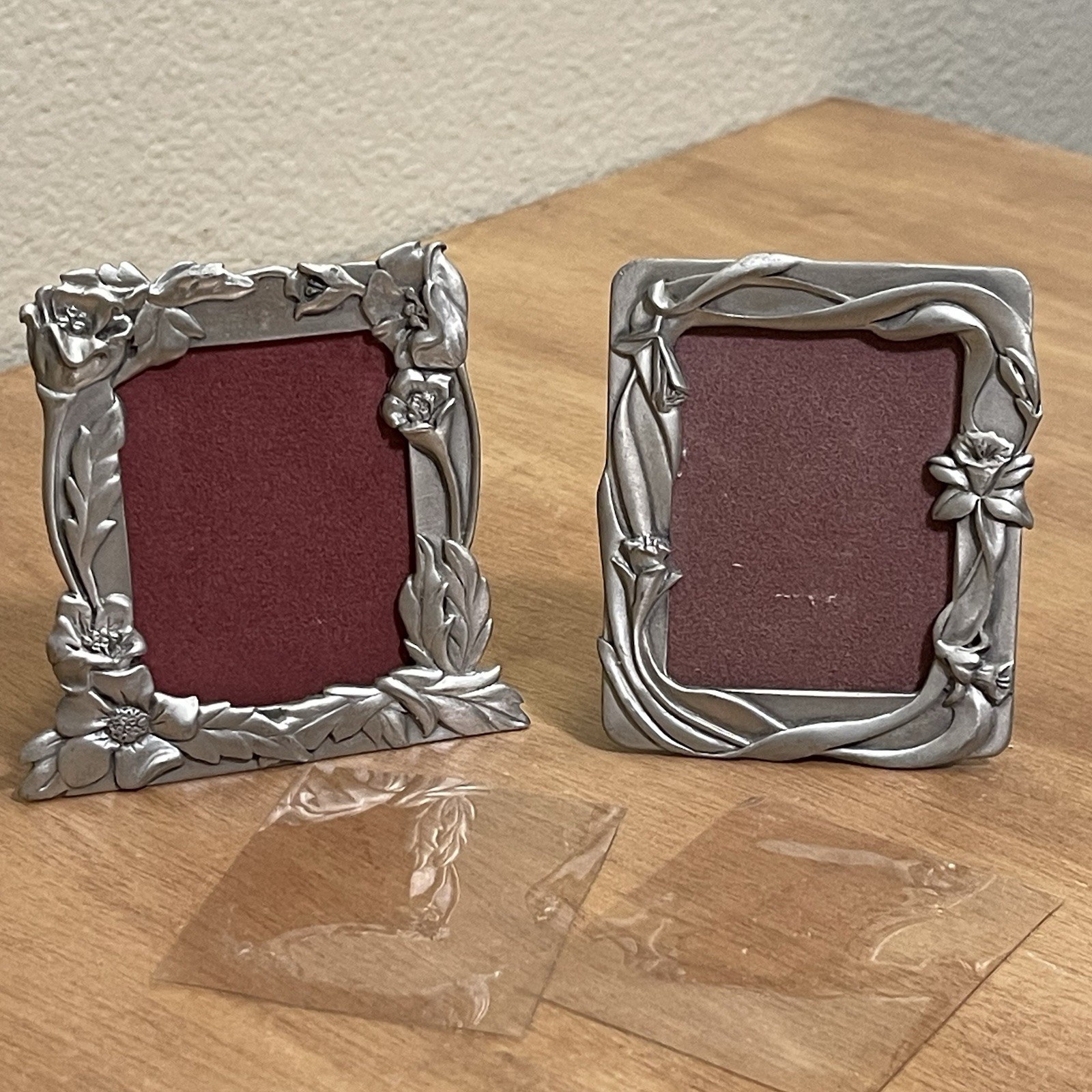 Vintage 1988 Seagull Floral Picture Frames PF 66 / PF 69 Small Romantic Set Of 2