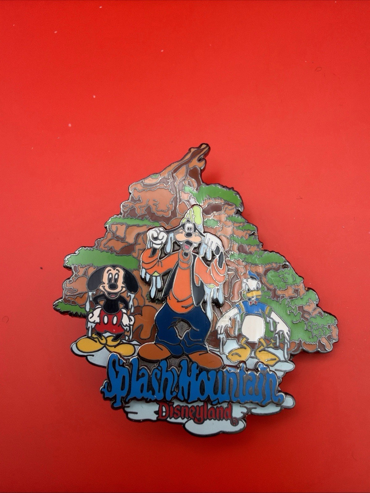 Disney Disneyland Splash Mountain Wet Mickey, Donald, Goofy 3d Pin Disney Disneyland Splash Mountain Wet Mickey, Donald, Goofy 3d Pin