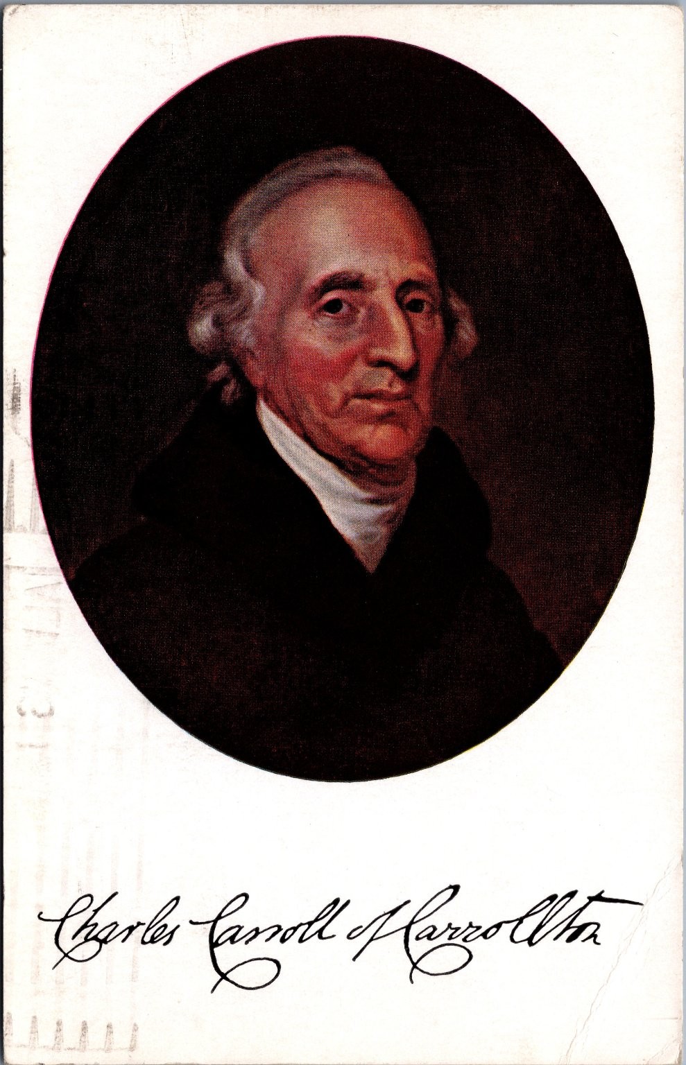 Charles Carroll of Carrollton Signer Declaration Independence Postcard 1970