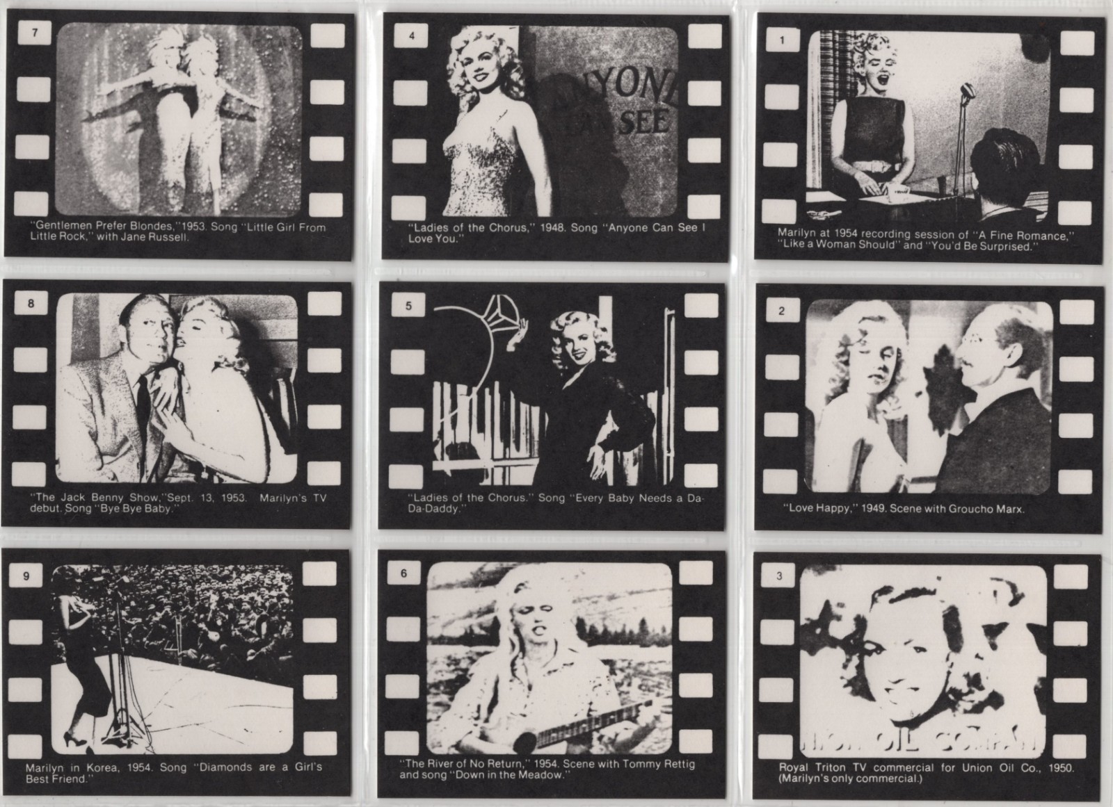1963 Marilyn Monroe Trade Card Set Series 1 & 2 - 40 set - READ DISCRPTION