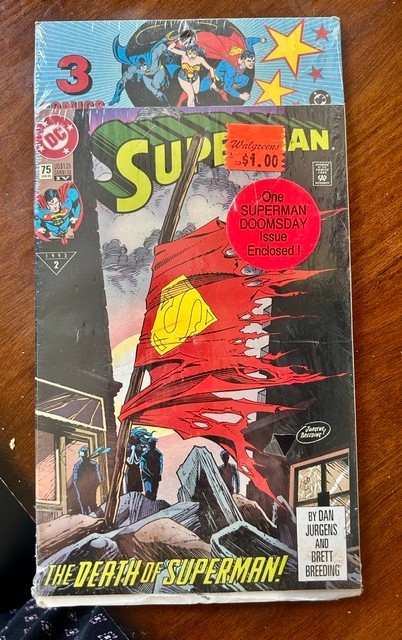 3 Pack of Comics - Never Opened - Superman #75 Jan 93 & Wonder Woman #67 92