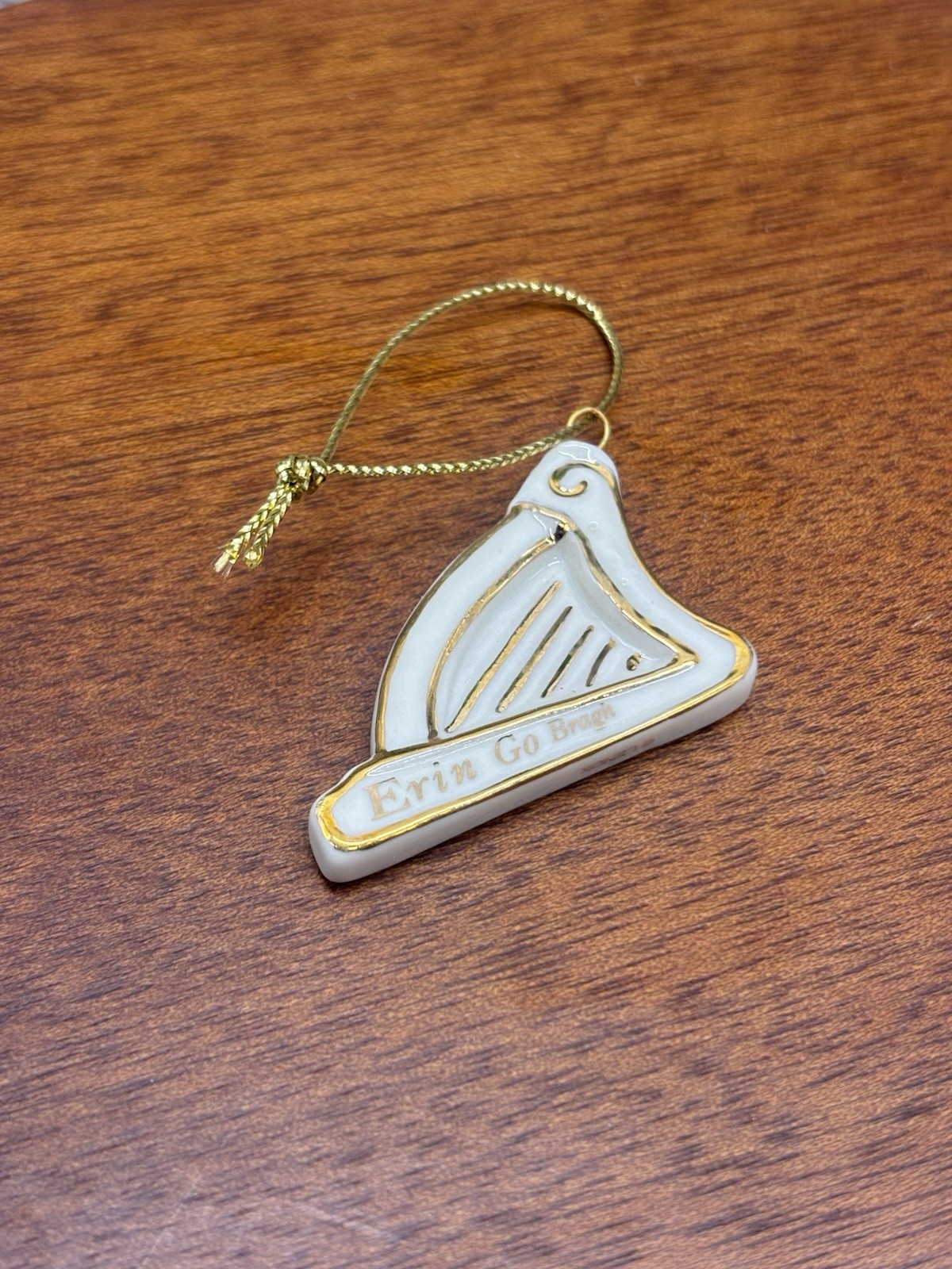 Lenox Luck Of The Irish Tree Miniature Harp Erin Go Bragh Ornament
