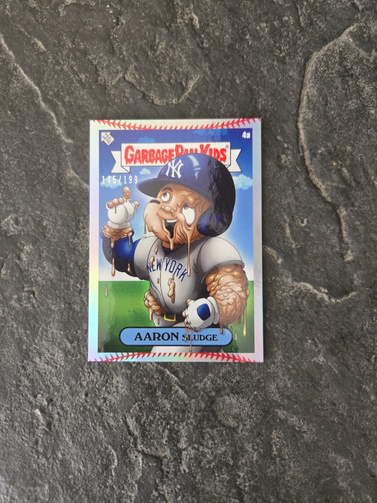 2022 Topps GPK Aaron Sludge Refractor Sticker /199