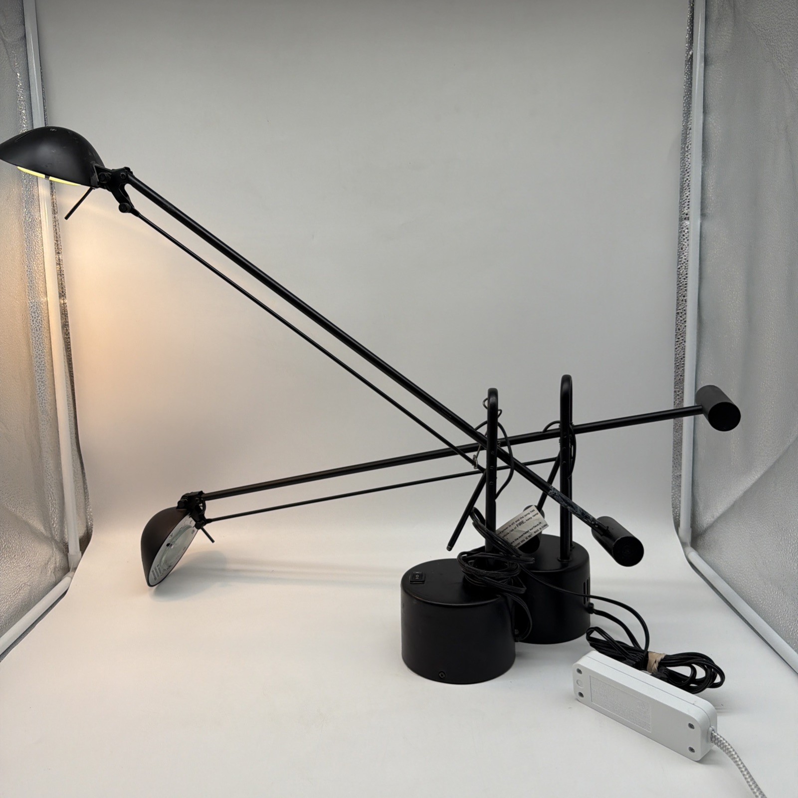 2x Dana Lighting Milano G440 Metal Counter Balance Halogen Desk Lamp For Repair