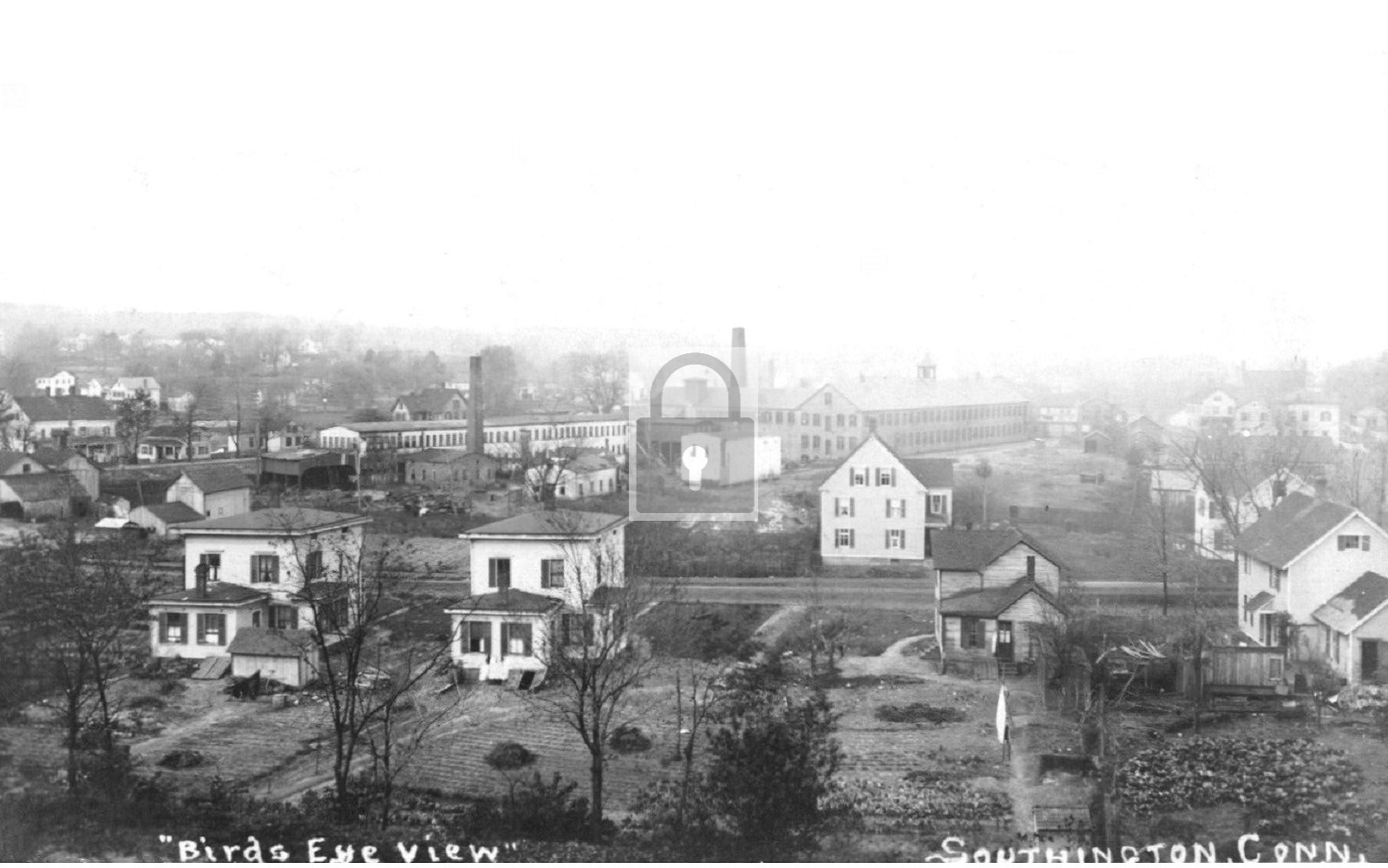 Birds Eye View Southington Connecticut CT - Reprint