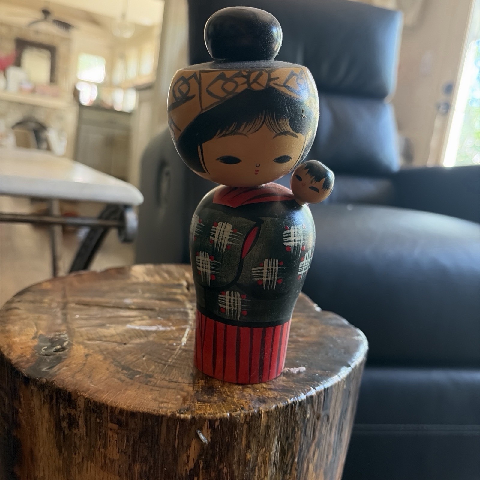 Vintage Carved Wood Japanese Sosaku Koteshi Doll By Artist Miyashita Hajime