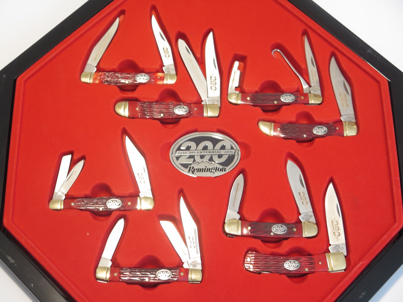 '16 Remington R11918 200th Anniversary Limited Red Bone Folding Pocket Knife Set