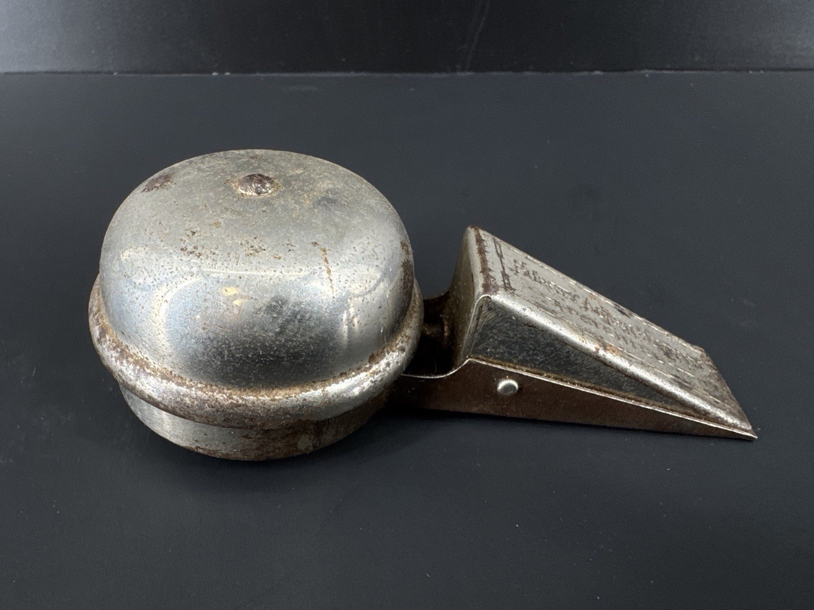 Vintage Surety Alarm Company Mechanical Alarm Bell Chrome Bell Early Security