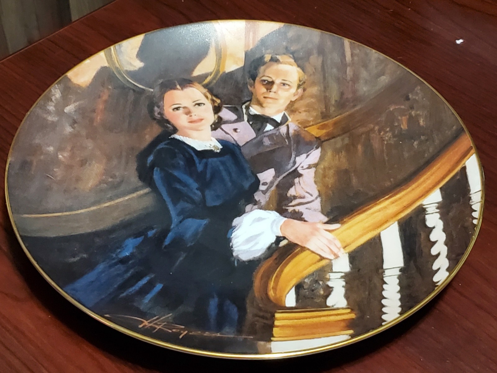 Gone With the Wind Collectors Plate-Melanie and Ashley-1989 Bradford Exchange