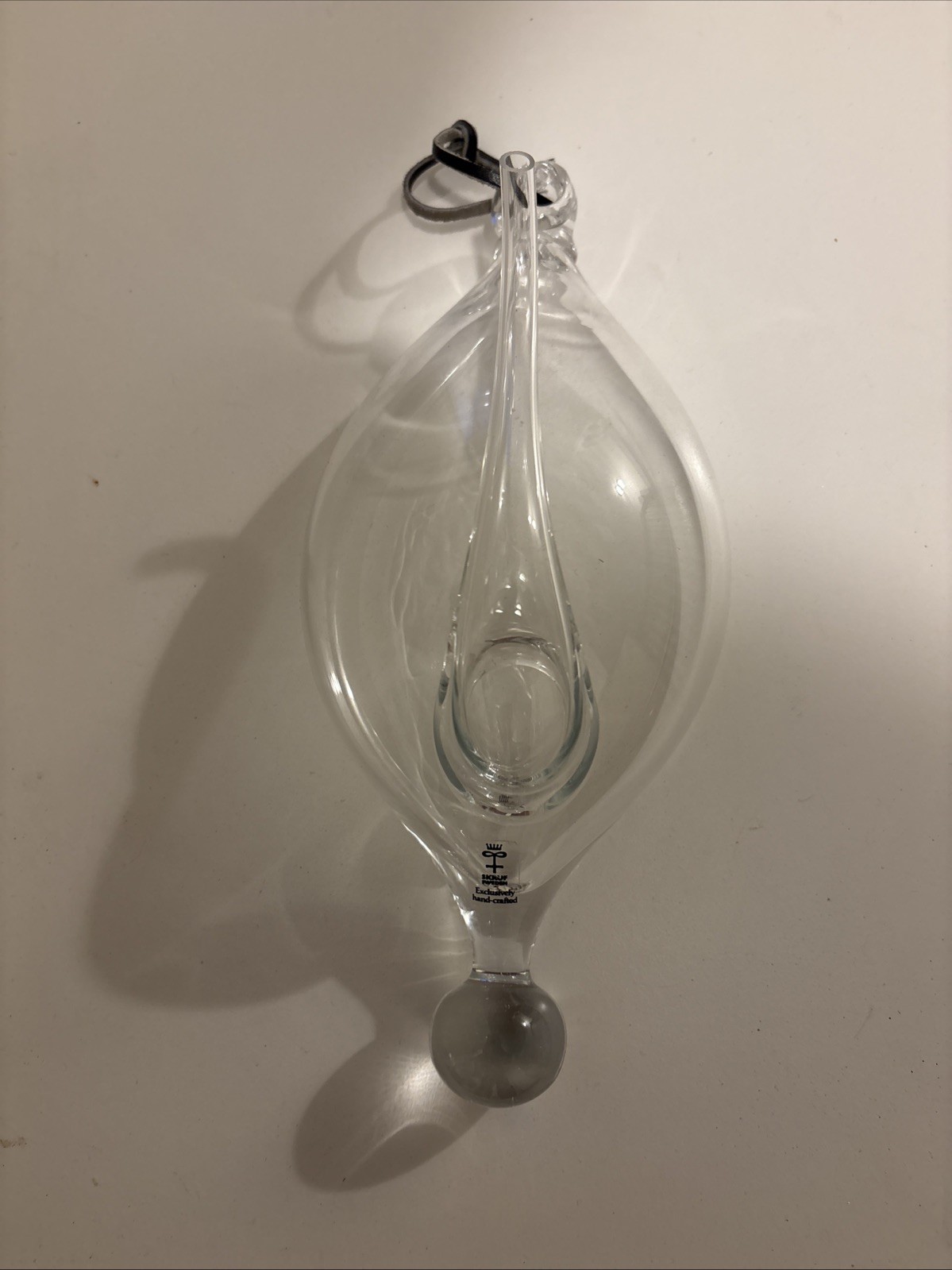 Vintage Skruf Sweden Glass Vatten Water Barometer 