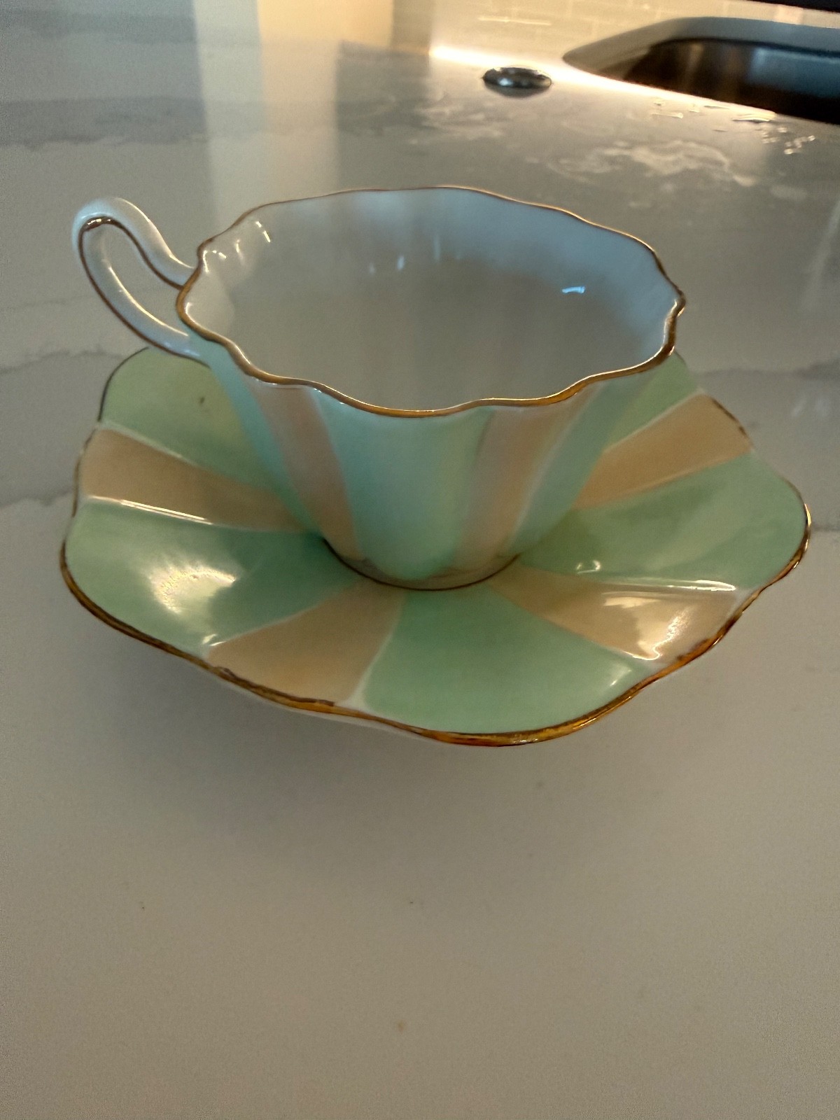 Vintage Royal Stuart Spencer Stevenson Fine Bone China Teacup and Saucer
