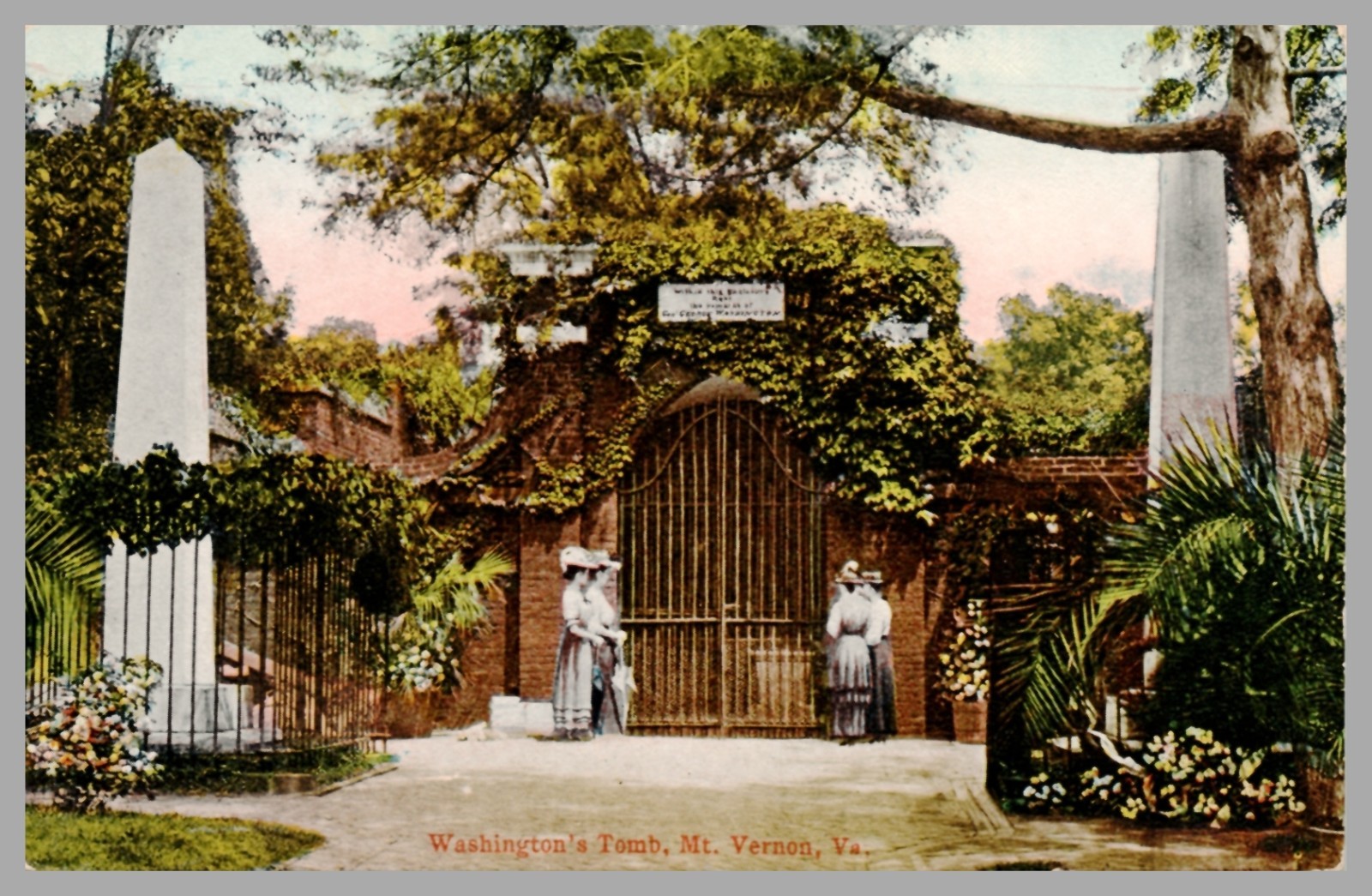 Washington\'s Tomb Mt. Vernon Virginia DB c1910 Antique Postcard
