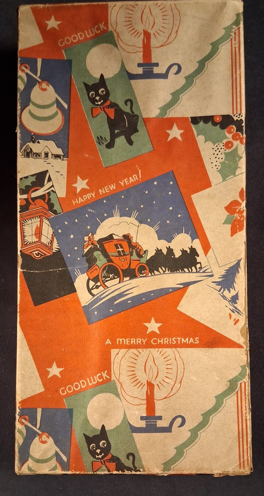 vintage 1930-40s Christmas carton/gift box very good