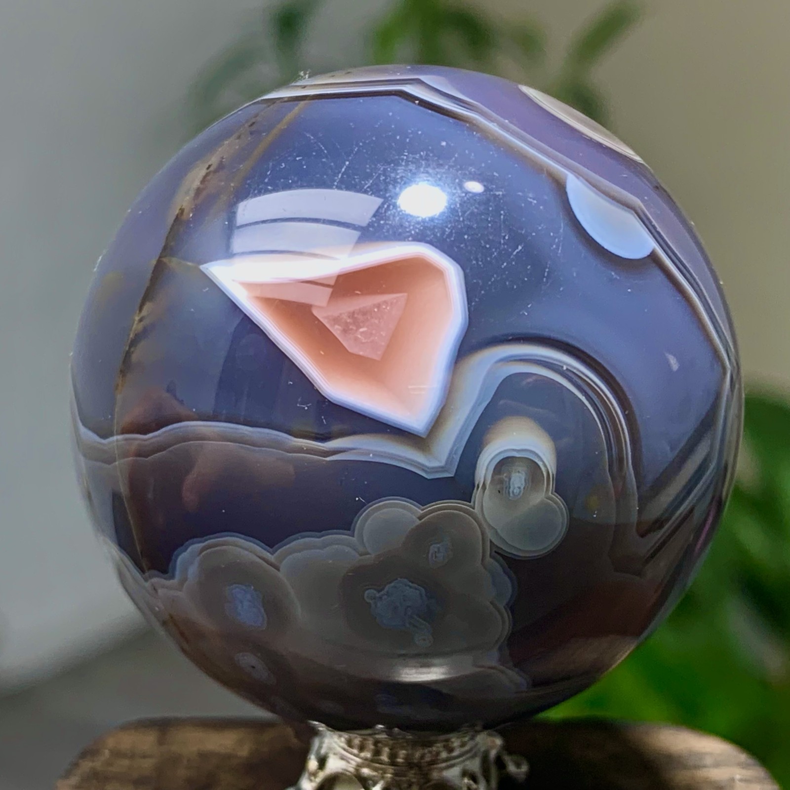 TOP 145G Natural Polished Warring States Red Agate Crystal Healing