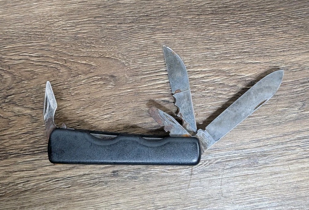 Vintage Mikov Czecho Slovakia Folding Pocket Knife Multi Blade Black Utility Vintage Mikov Czecho Slovakia Folding Pocket Knife Multi Blade Black Utility