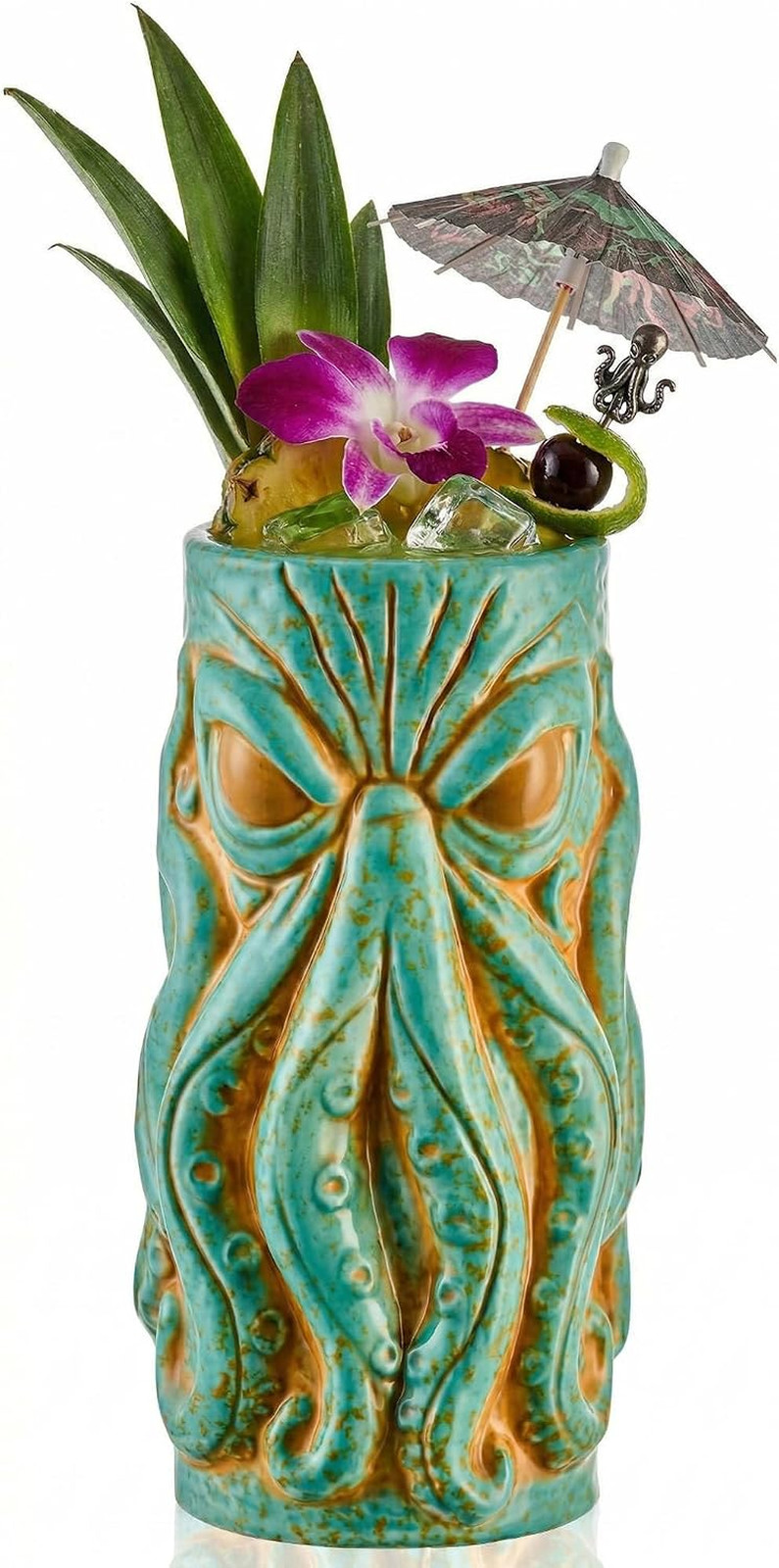 Kraken Ceramic Tiki Mug 18 Oz Hi Ball 1 Pc Set